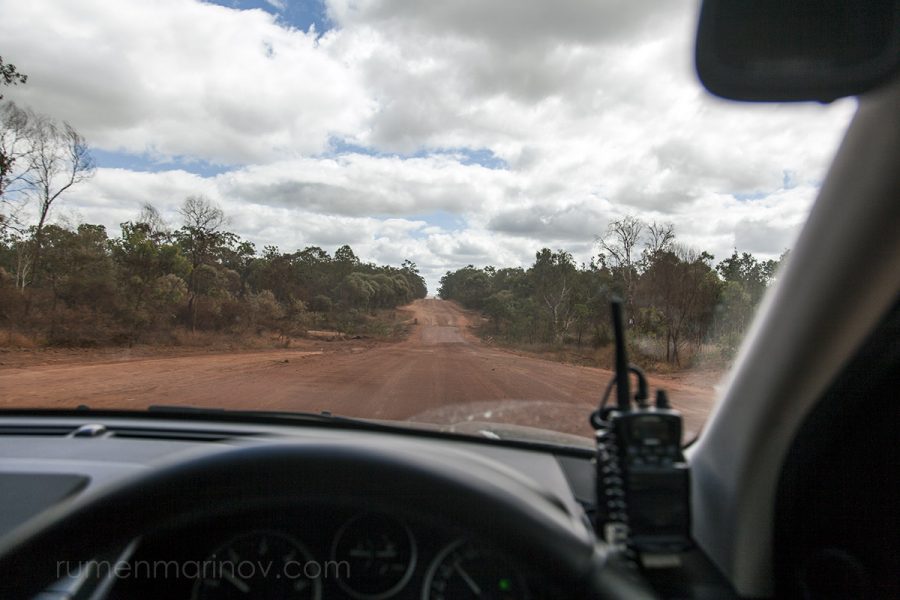 I step on a dirt road. This must be pass Laura. I dread encountering bull dust holes.