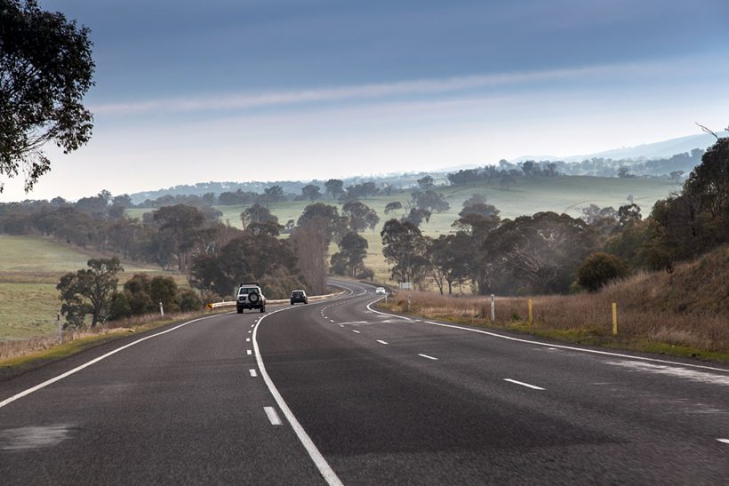 Driving in the morning