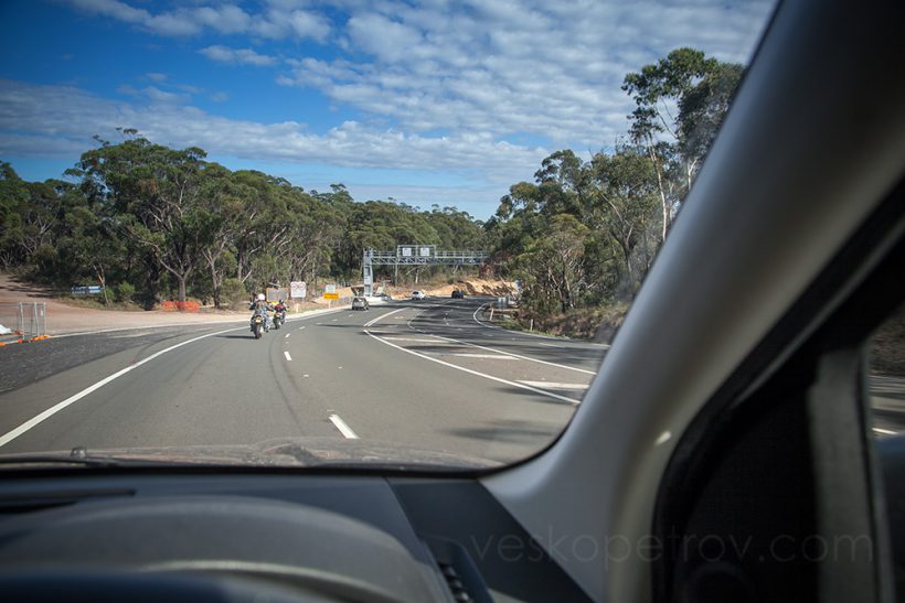 I followed these guys for about 50 km wandering why the guy at the back rides his bike protectively in regards to the front rider. Then at Katoomba red light I realized the front rider is a lady and they are deeply in love. I felt good after that.