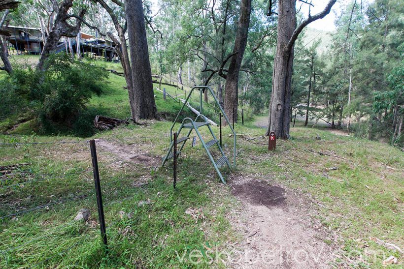 Walking around Six Foot Track Eco Lodge.