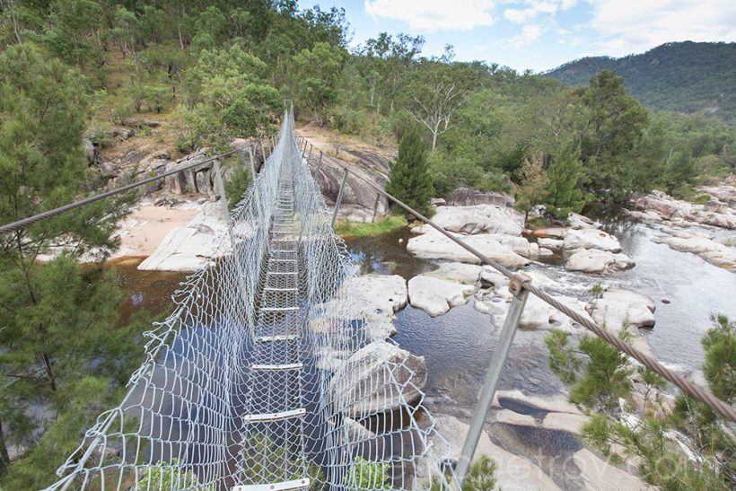 My turn to walk the Bowtells Swing Bridge.