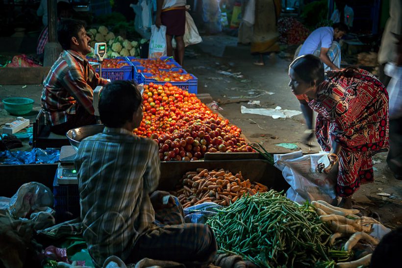 Trichi fruit market.