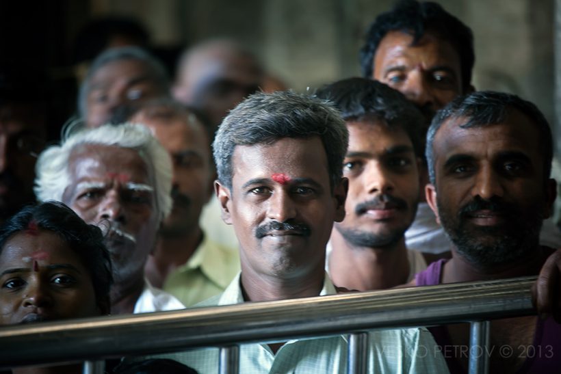 Indian faces at Sri Ranganathaswamy Temple, Trichi.