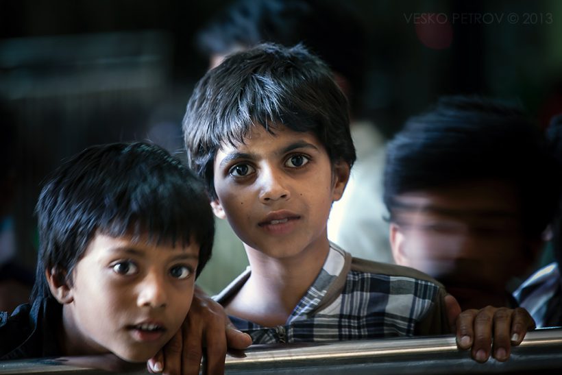 A Couple of kids at Sri Ranganathaswamy Temple, Trichi.
