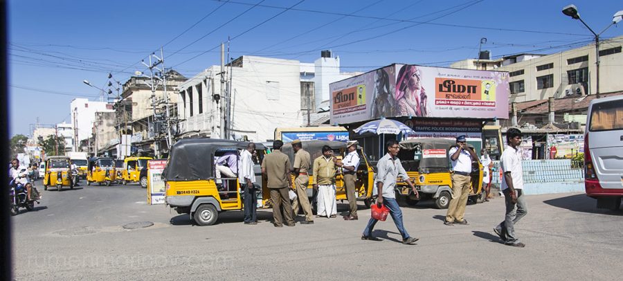 This was a minor accident in one of the small towns on the way to Madurai. I think it involved a couple of motor rickshaws.