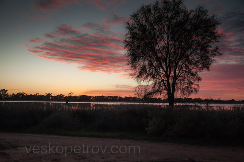 Lake Cullulleraine sunrise.