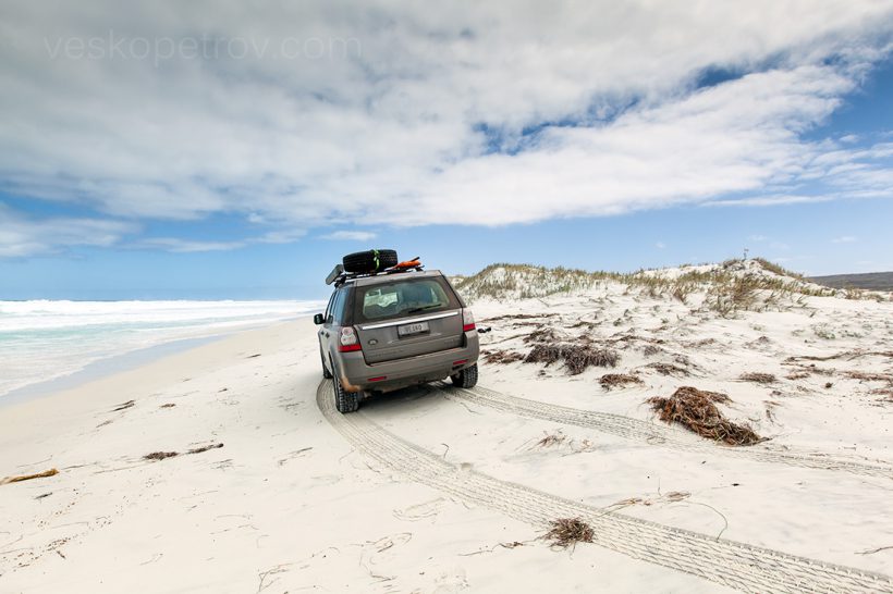And on the beach the tide is high.