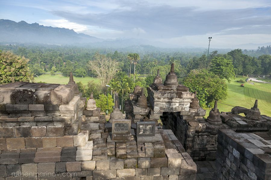 The countryside around Borobudur Temple.