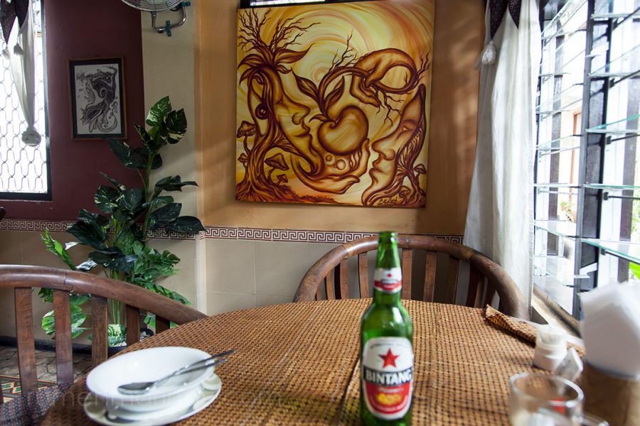 The interior of Bedhot Resto (also a photo from the next day).