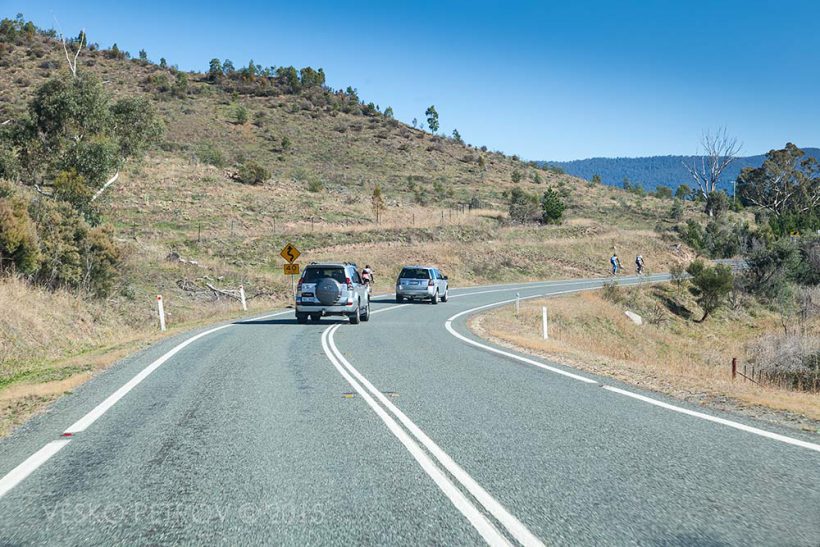 Cyclists on the road. We give them wide berth.