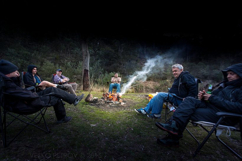 Our party around the fire.