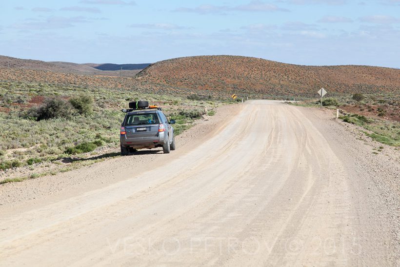 Crossing the Finders Ranges.