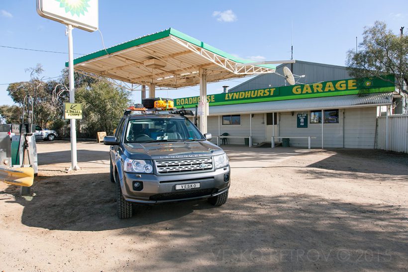 Filling up at Lyndhurst service station.