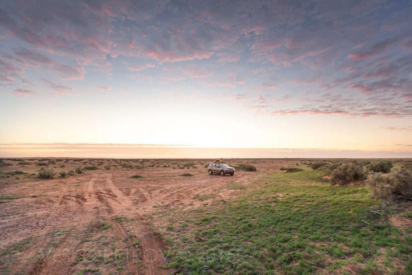 Sunrise at Lake Harry Ruin.