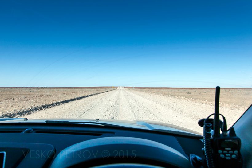 Driving on Birdsville Track.