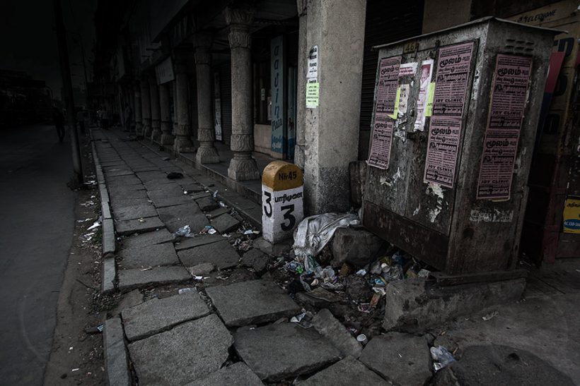 One of the main Madras shopping streets.