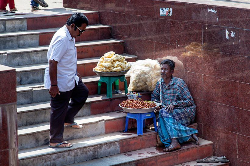 More street vendors in Madras, around Marina Beach.