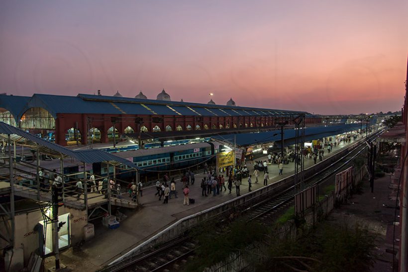 Egmore train station. The purpose of this photo is to grab the readers attention. I actually made it 24 hours later.
