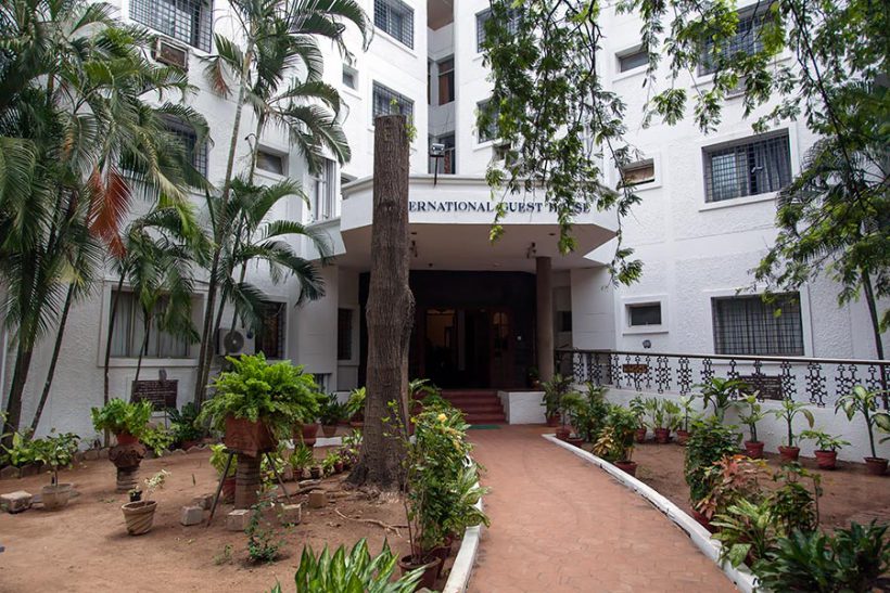 The entrance of YWCA International Guest House. (next day photo).