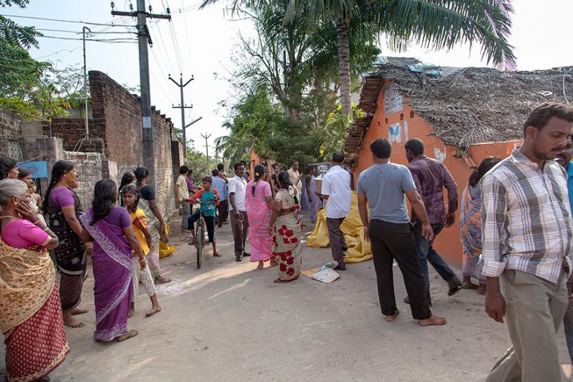 When there is a fire, the neighbours gather to help, or just to watch some entertainment